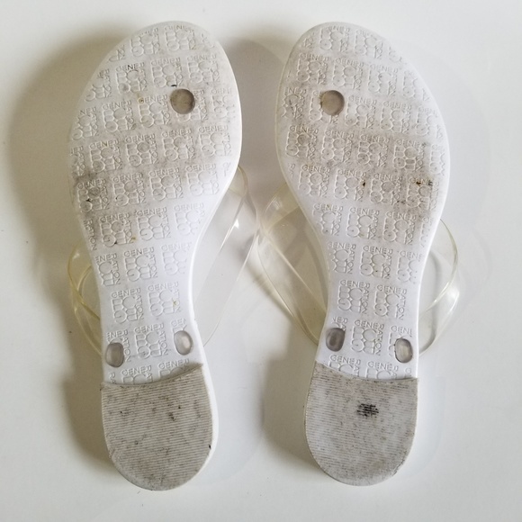 BCBGeneration White Rhinestone Jelly Sandal 7 - Picture 7 of 7